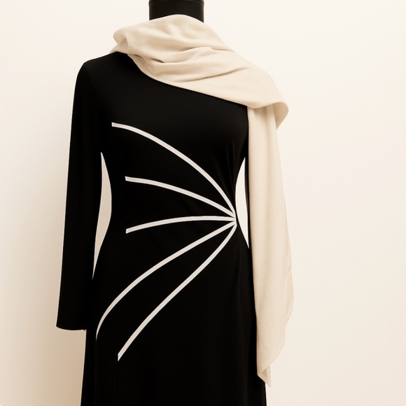 Connected apparel VERY CHIC evening black dress 🍸 - Picture 1 of 15